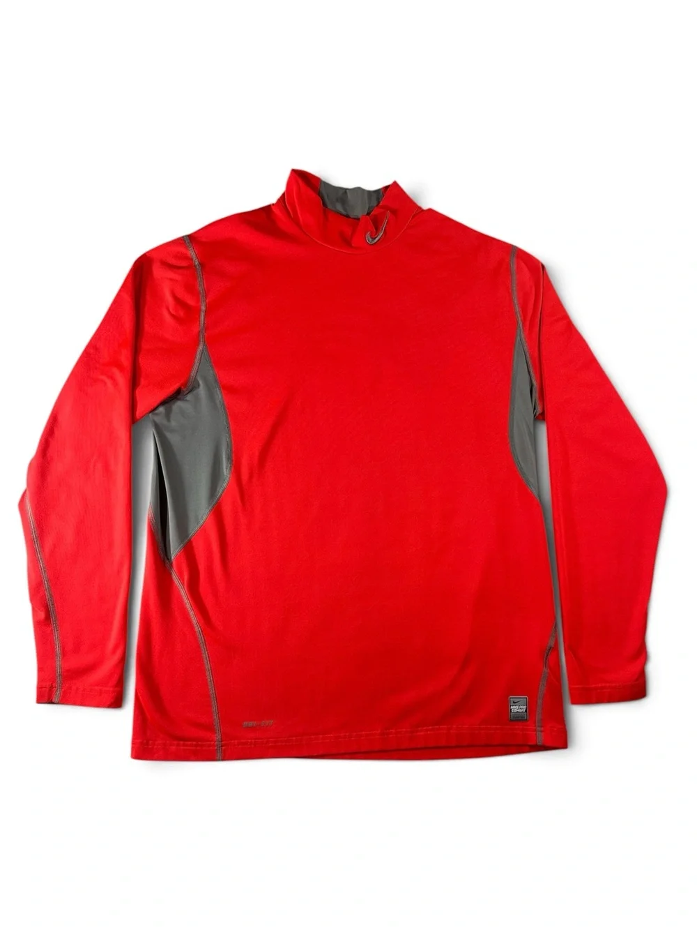 Nike Orange and Gray Long-Sleeve Performance Shirt XL